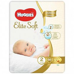 HUGGIES Elite Soft 2 4 - 6 kg 66 ks