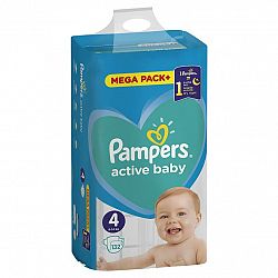 Pampers Active Baby 4 9-14 kg 132 ks