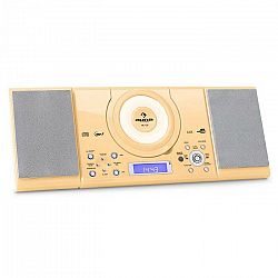 Auna MC 120, stereosystém s MP3, USB, CD, FM, nástenná montáž, krémová farba