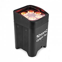 Beamz BBP96 Uplight PAR, 6 x 12 W, 6v1 LED diód, RGBAW-UV, 72 W 12,6 V/10,4 Ah, akumulátor