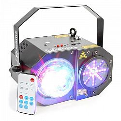Beamz Sway 3-in1-LED Jellyball s laserom a LED-organom RGBW-LEDs 150mW-RG laser