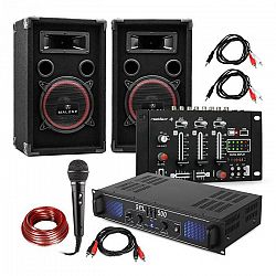 Electronic-Star DJ-14 USB, DJ PA set, PA zosilňovač, USB mixér, 2 x reproduktor, karaoke mikrofón