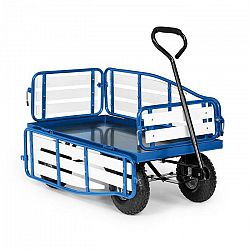 Waldbeck Ventura, ručný vozík, maximálna záťaž 300 kg, oceľ, WPC, modrý