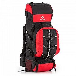 Yukatana Almer, červená/čierna, trekingový ruksak, 80 l, 40 x 80 x 35 cm, malý batoh